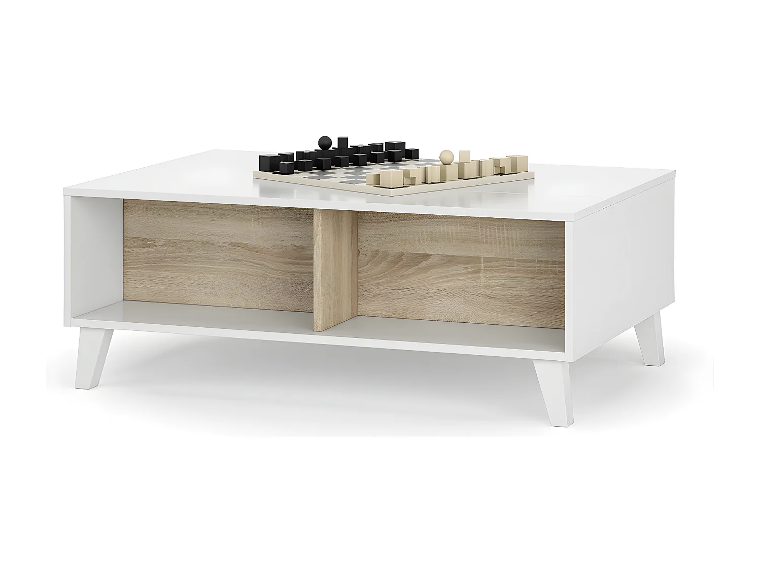 Tavolino con piano parzialmente sollevabile - L100 cm - Zaiken Plus