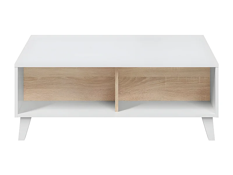 Mesa de centro con tablero parcialmente elevable - L100 cm - Zaiken Plus