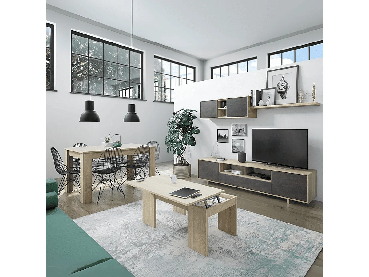 Table basse à plateau relevable L100 cm - Kendra