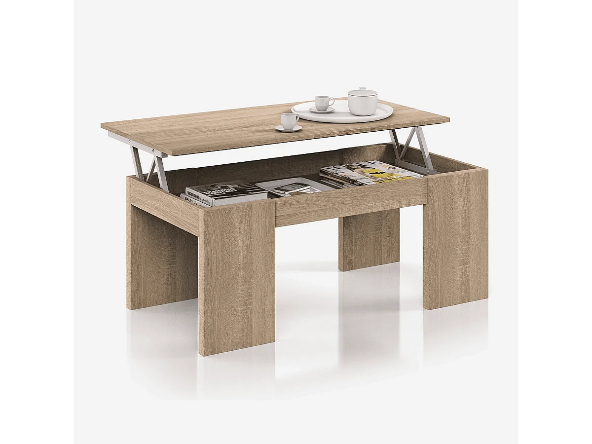 Table basse à plateau relevable L100 cm - Kendra