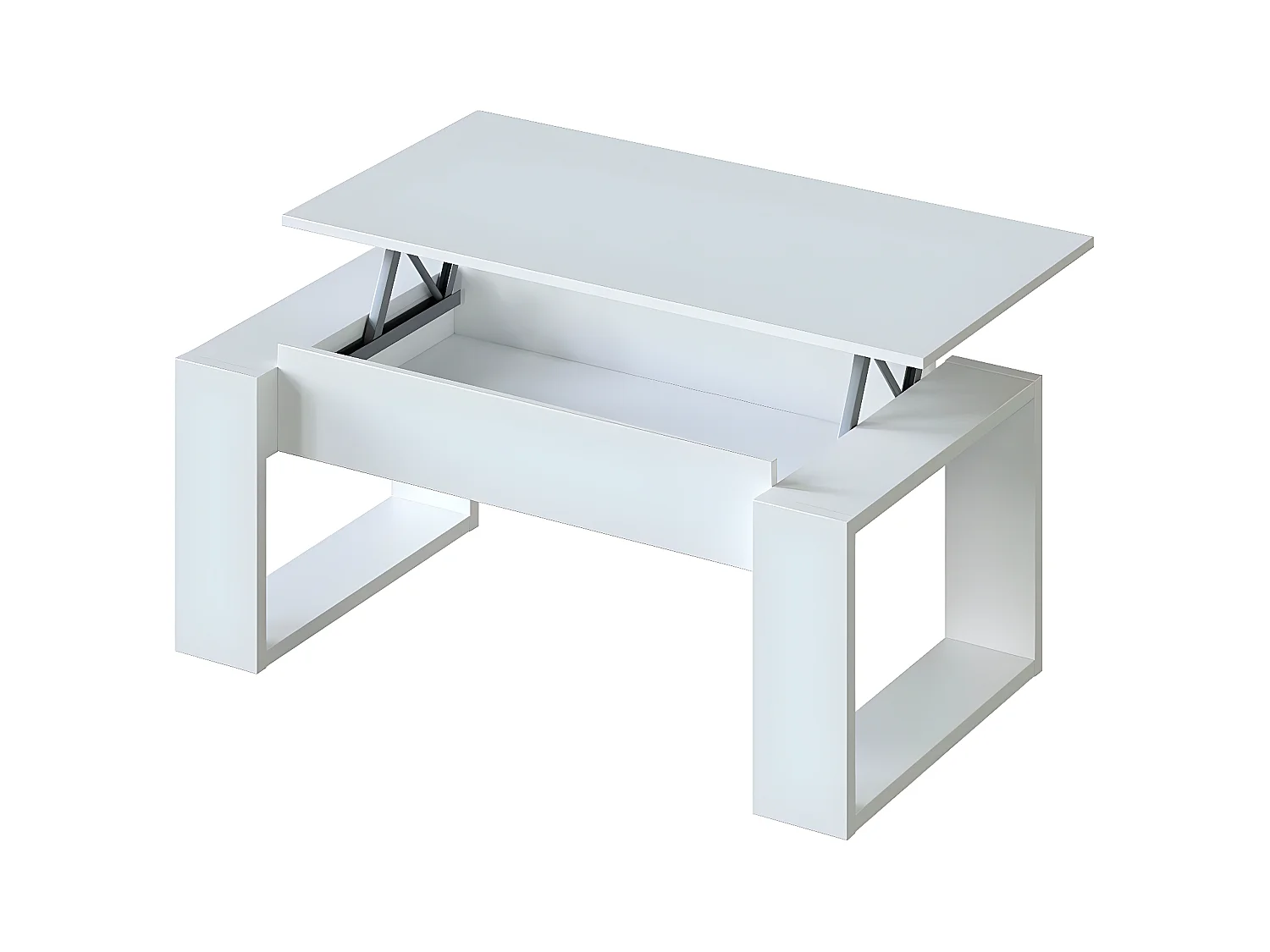 Design Couchtisch mit hochklappbarer Tischplatte L102 cm - Ciara