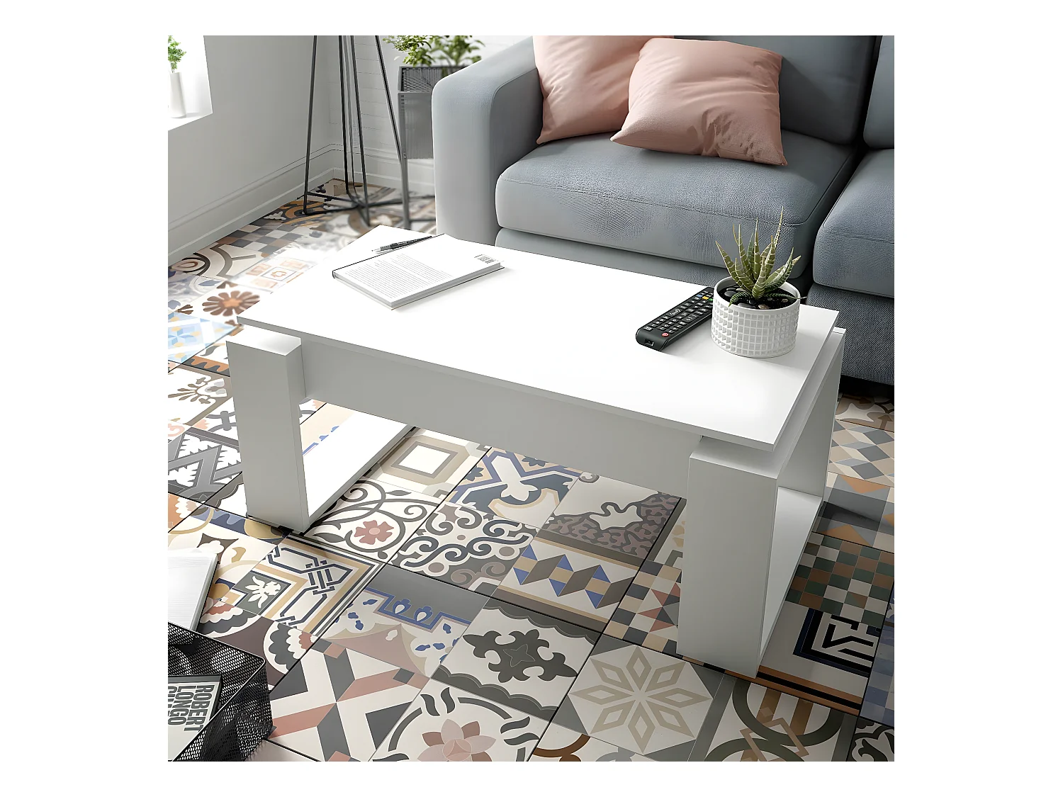 Salontafel met opklapbaar blad - L102 cm - Ciara