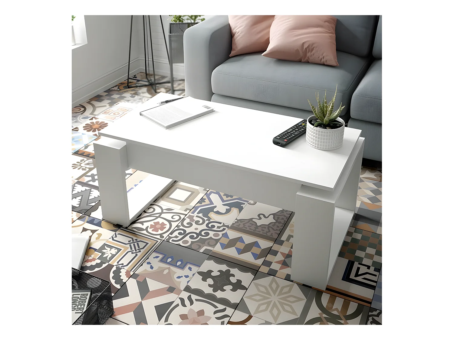 Salontafel met opklapbaar blad - L102 cm - Ciara