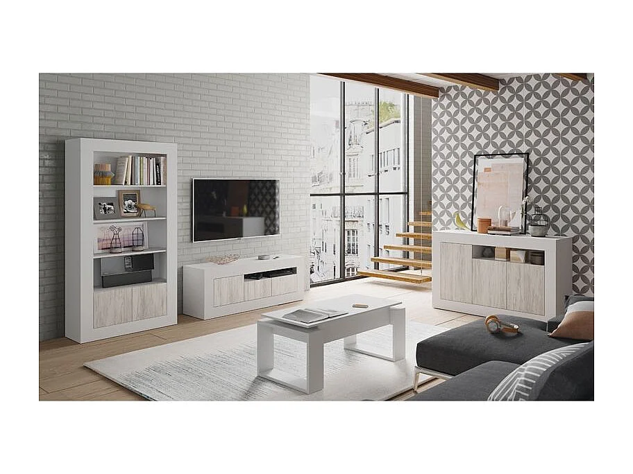 Table basse design à plateau relevable L102 cm - Ciara