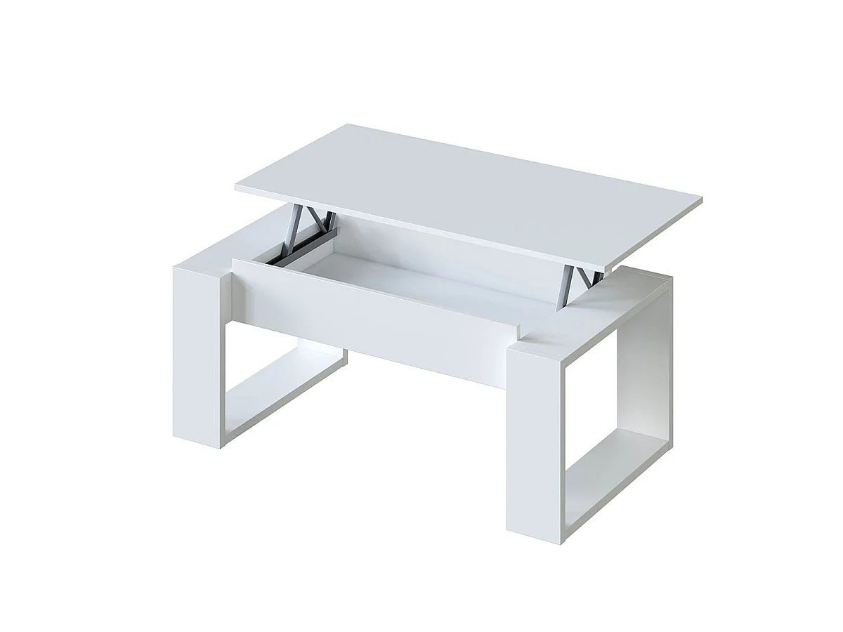 Design Couchtisch mit hochklappbarer Tischplatte L102 cm - Ciara