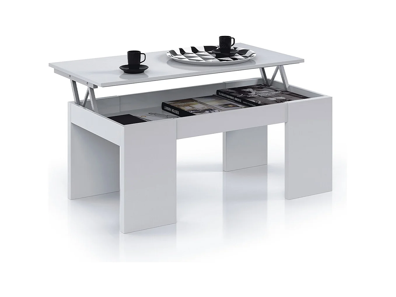 Couchtisch mit hochklappbarer Platte L100 cm - Kendra