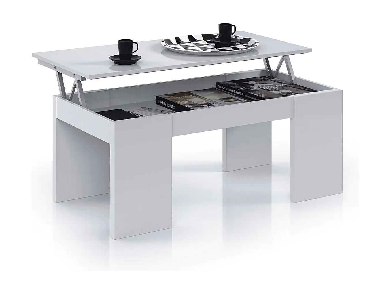 Tavolino con piano sollevabile - L100 cm - Kendra