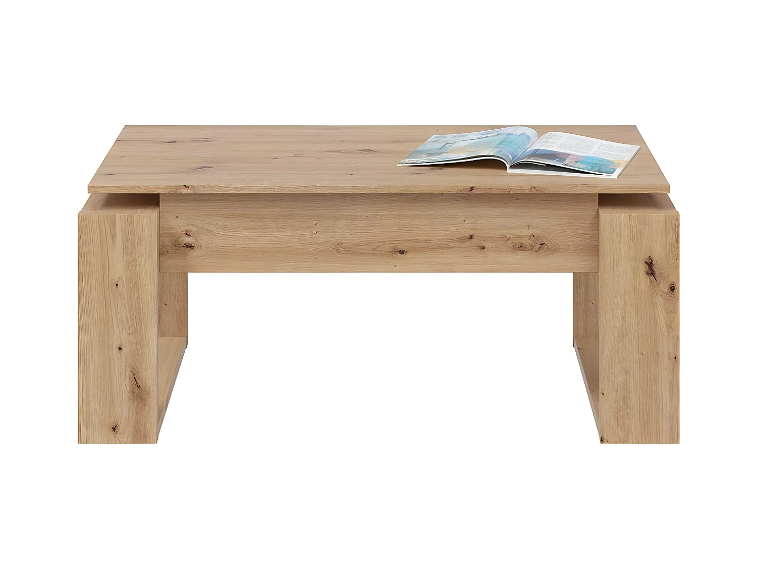 Design Couchtisch mit hochklappbarer Tischplatte L102 cm - Ciara