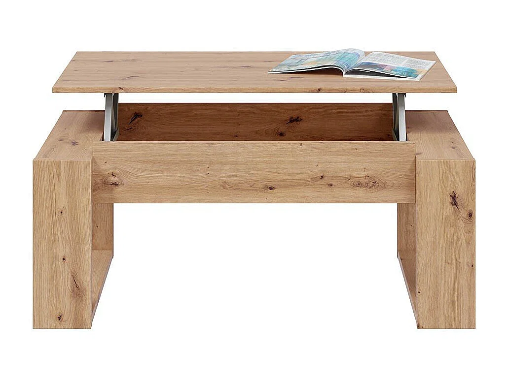 Table basse design à plateau relevable L102 cm - Ciara