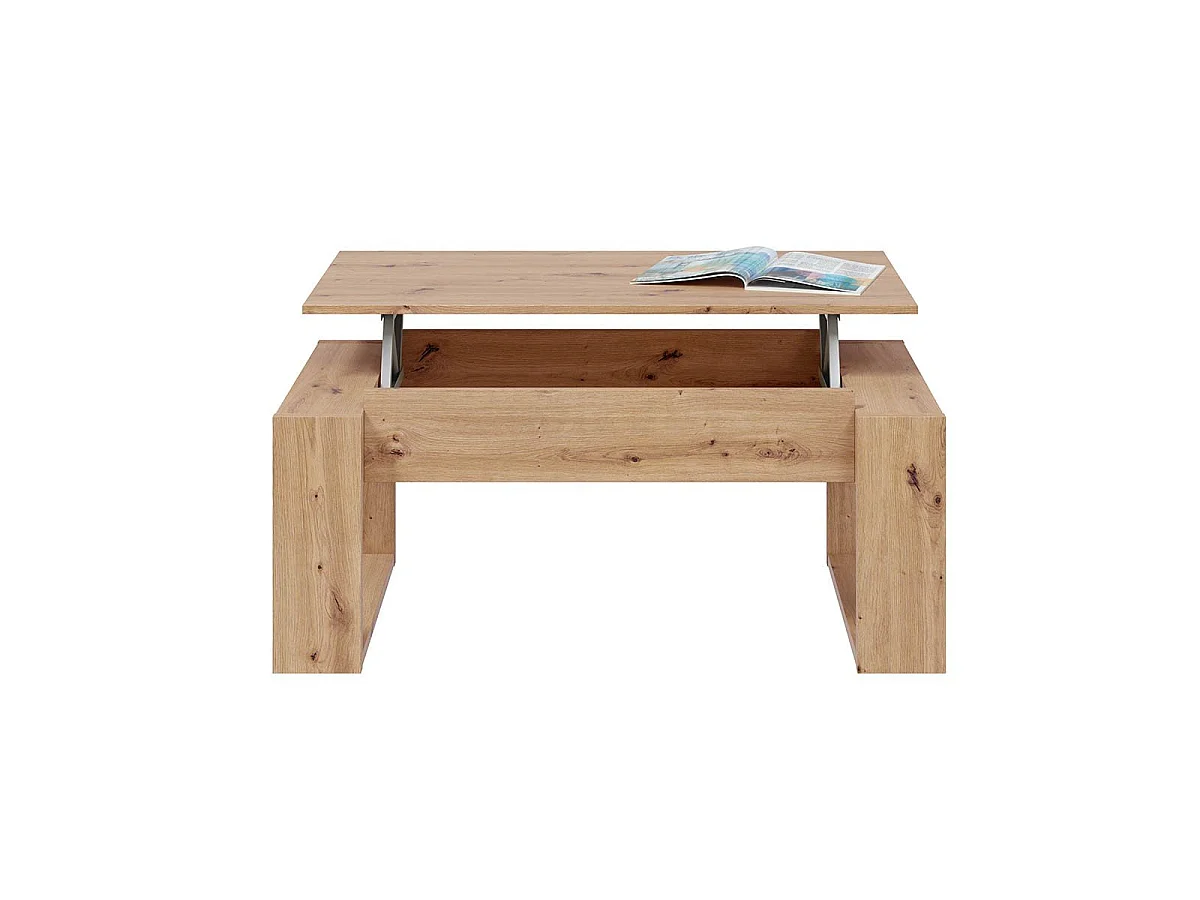 Ciara designer coffee table with lift-top, 102 cm long
