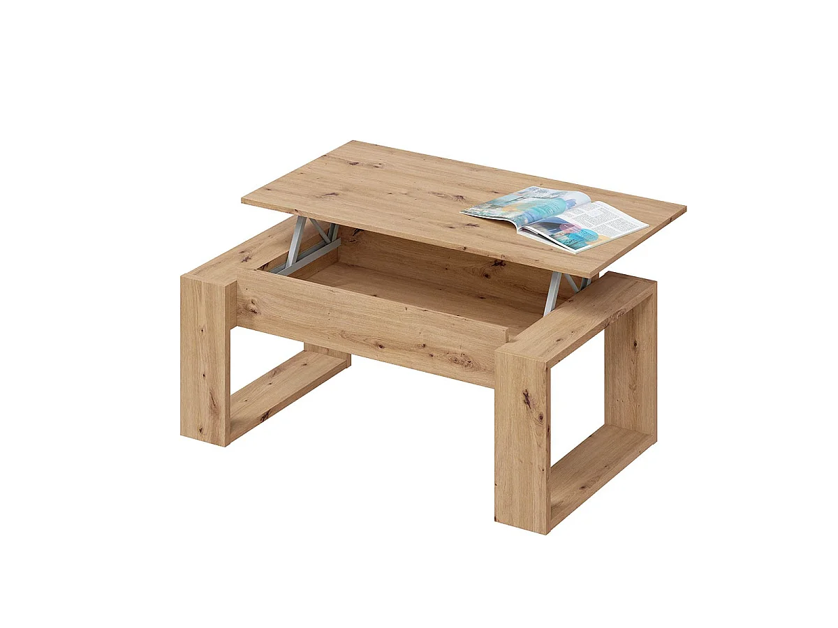 Ciara designer coffee table with lift-top, 102 cm long