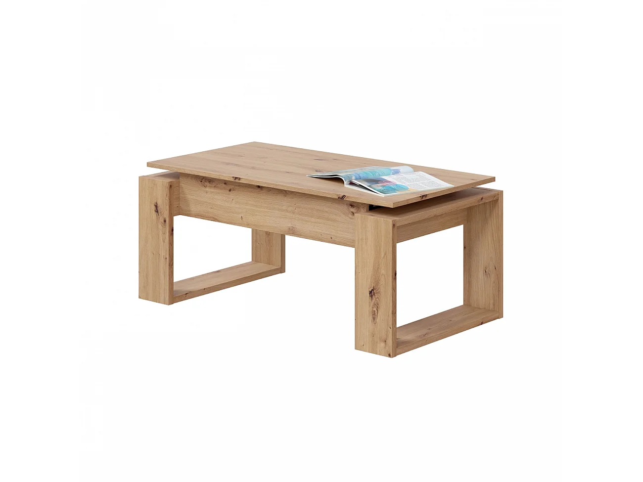 Ciara designer coffee table with lift-top, 102 cm long