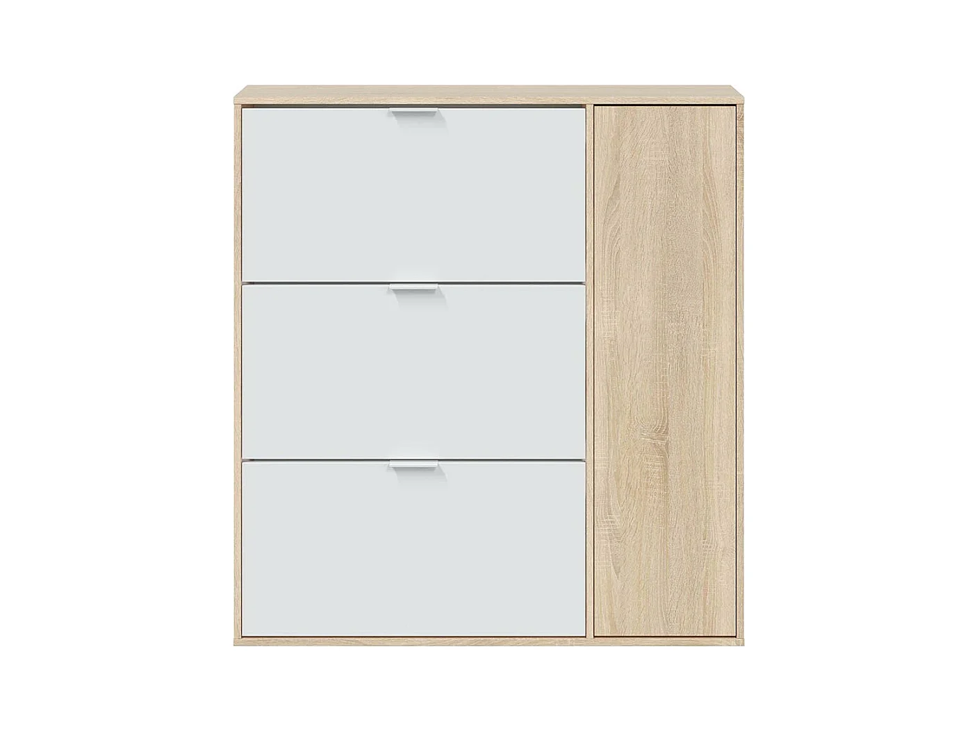 Meuble à chaussures 3 abattants et 1 porte 30 paires - L106 cm