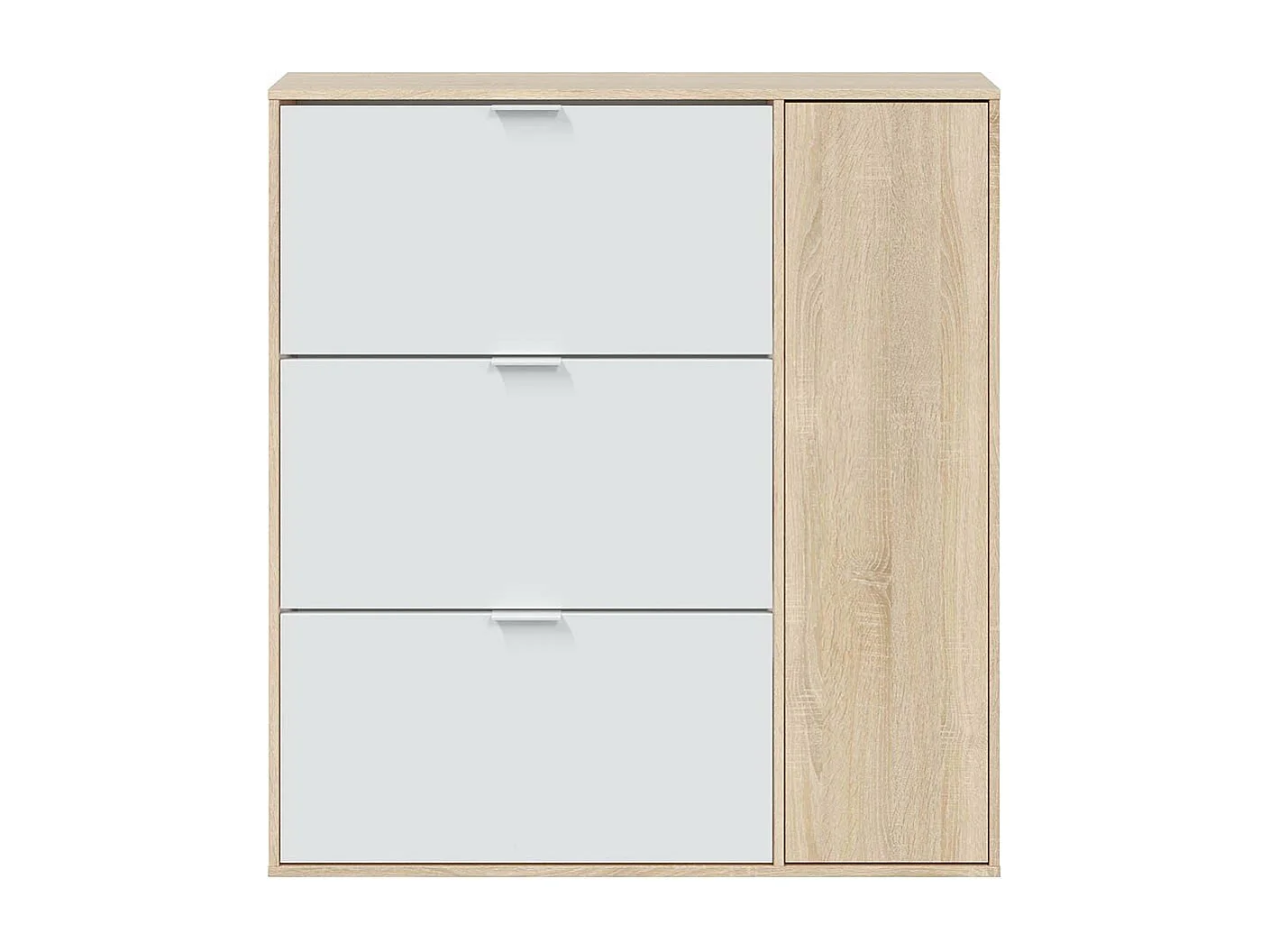 Meuble à chaussures 3 abattants et 1 porte 30 paires - L106 cm