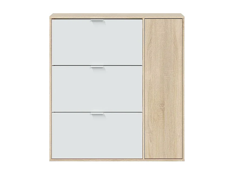 Meuble à chaussures 3 abattants et 1 porte 30 paires - L106 cm