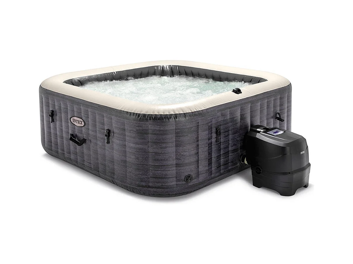 Spa gonflable PureSpa Ardoise carré Bulles 4 places - Intex