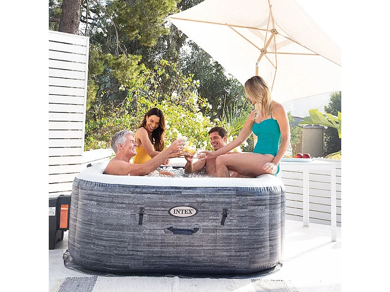 Spa gonflable Intex Pure Spa Ardoise 4 places
