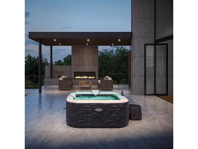 Spa gonflable Intex Pure Spa Ardoise 4 places