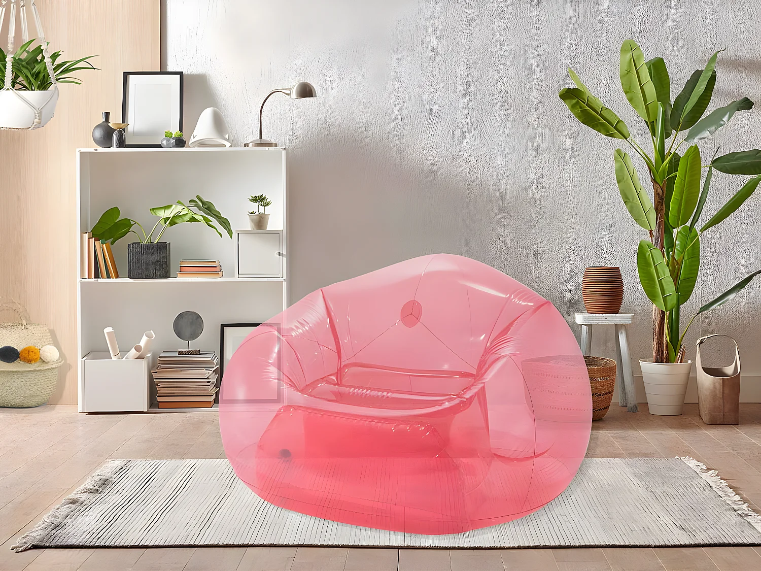 Fauteuil gonflable Poire Transparent Rose - Intex