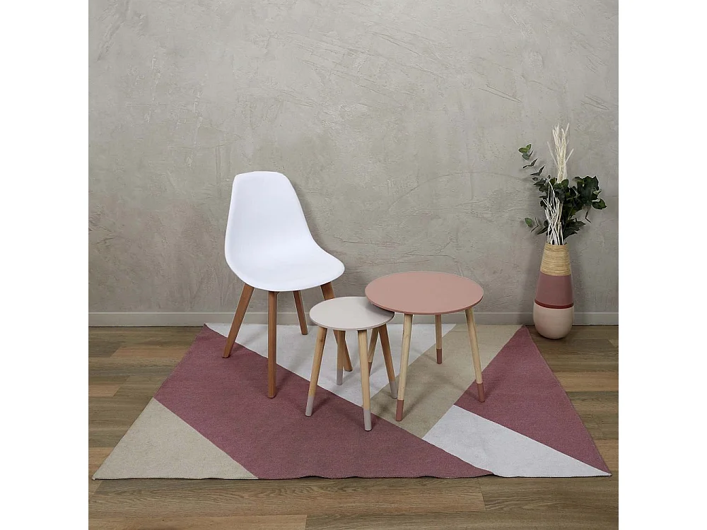 Tapis Nude Geometrique 120x170cm Beige, Rose