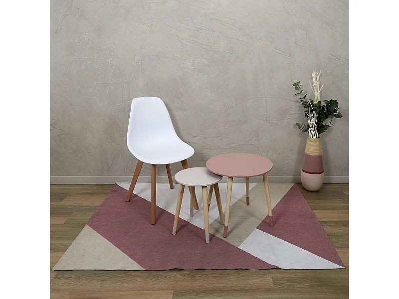 Tapis Nude Geometrique 120x170cm Beige, Rose