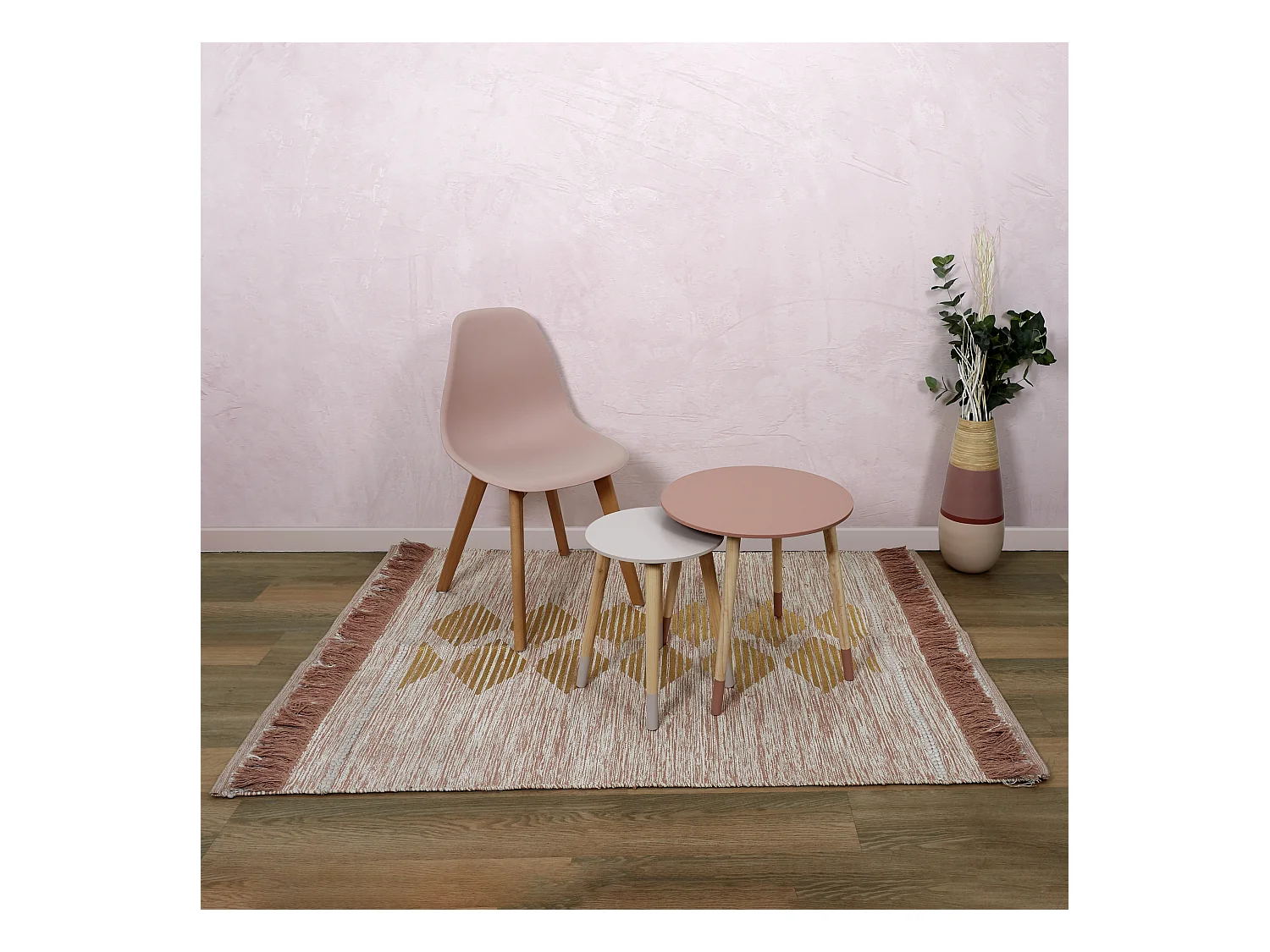 Tapis Nude Imprime Dore 120x170cm Rose, Or