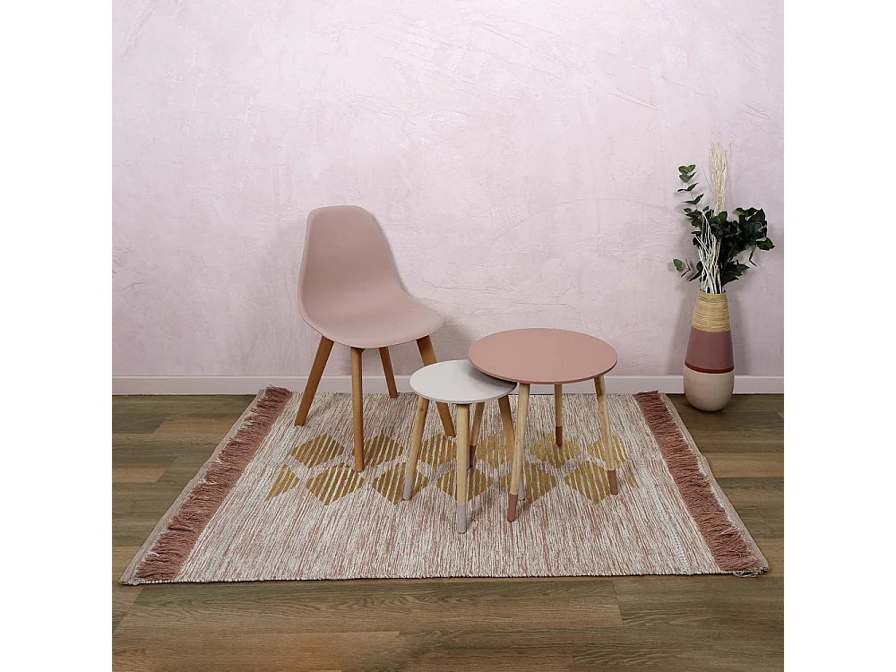 Tapis Nude Imprime Dore 120x170cm Rose, Or