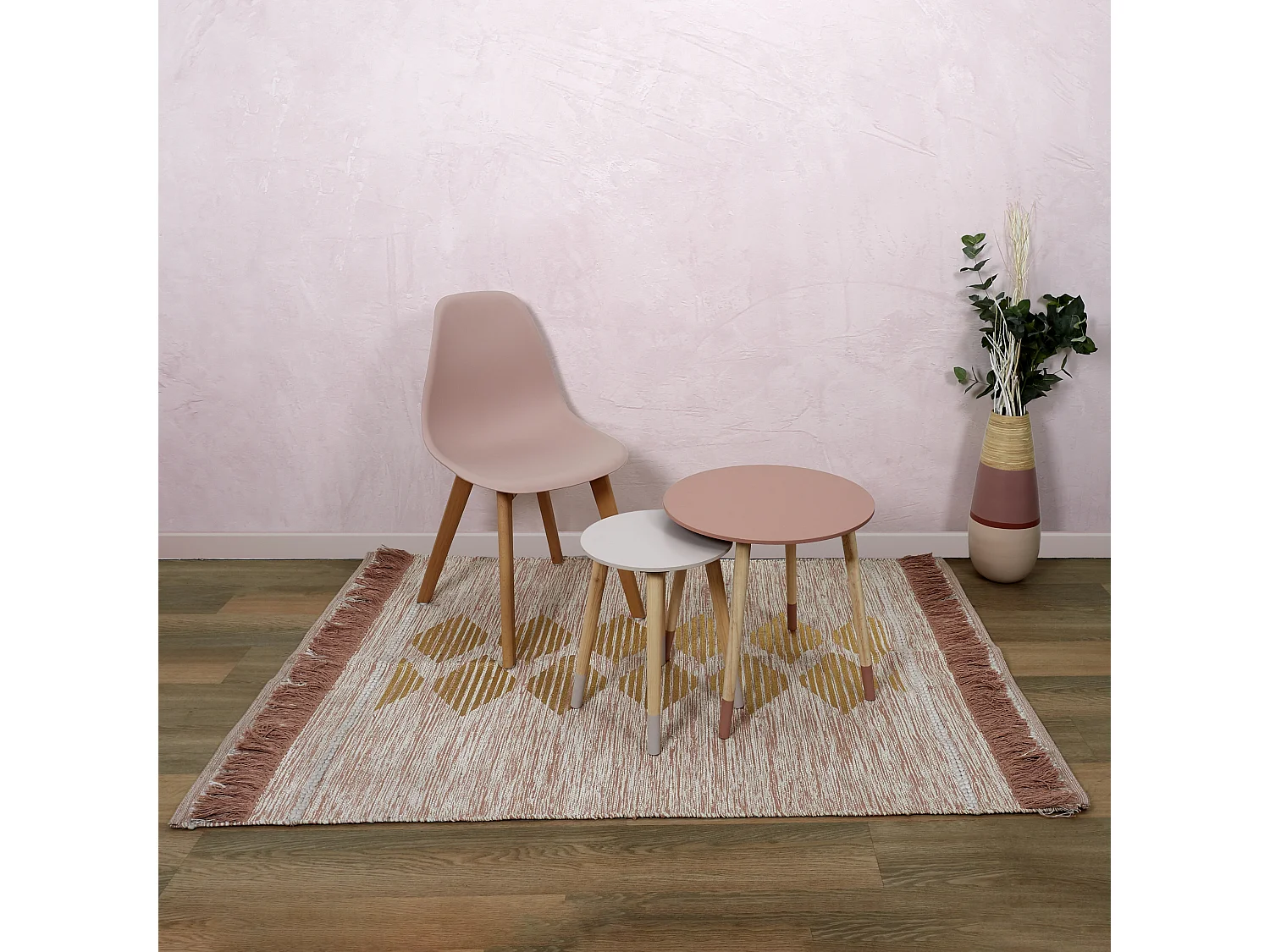 Tapis Nude Imprime Dore 120x170cm Rose, Or