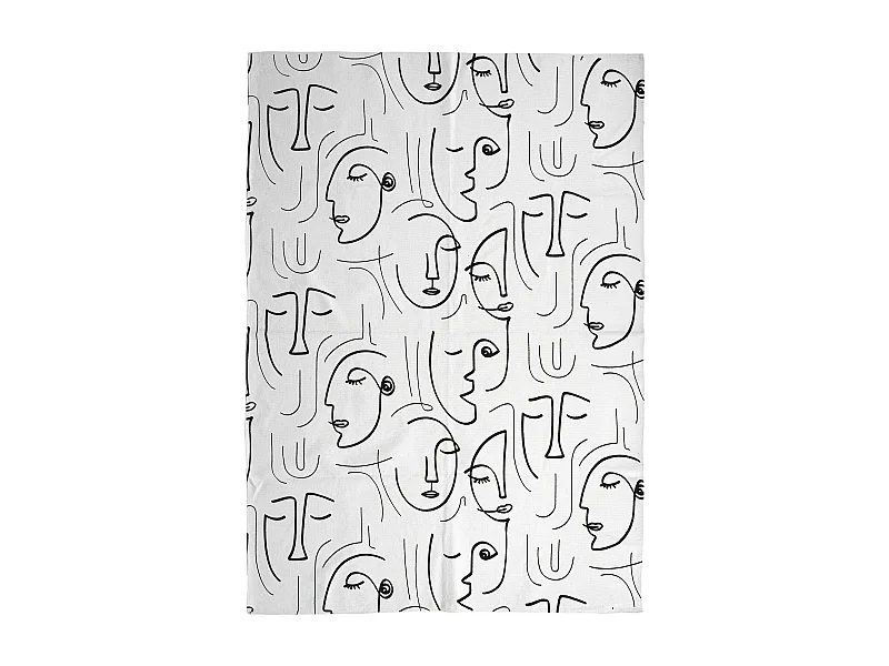 Tapis Arty 120x170cm Blanc, Noir