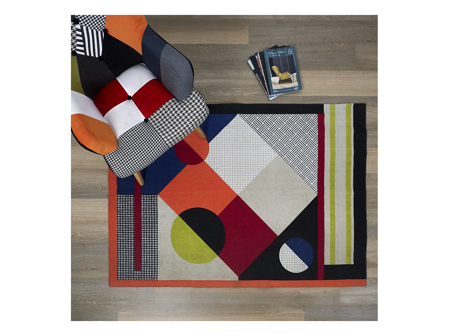 Tapis Patchwork 120x170xcm Multicolore