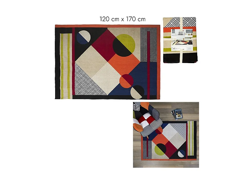 Tapis Patchwork 120x170xcm Multicolore