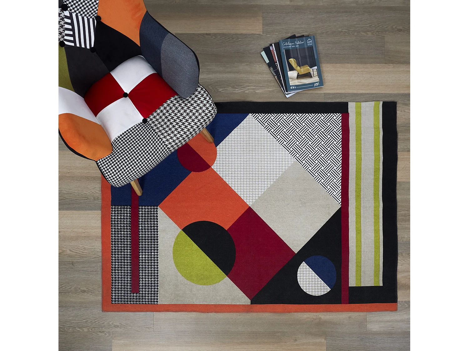 Tapis Patchwork 120x170xcm Multicolore