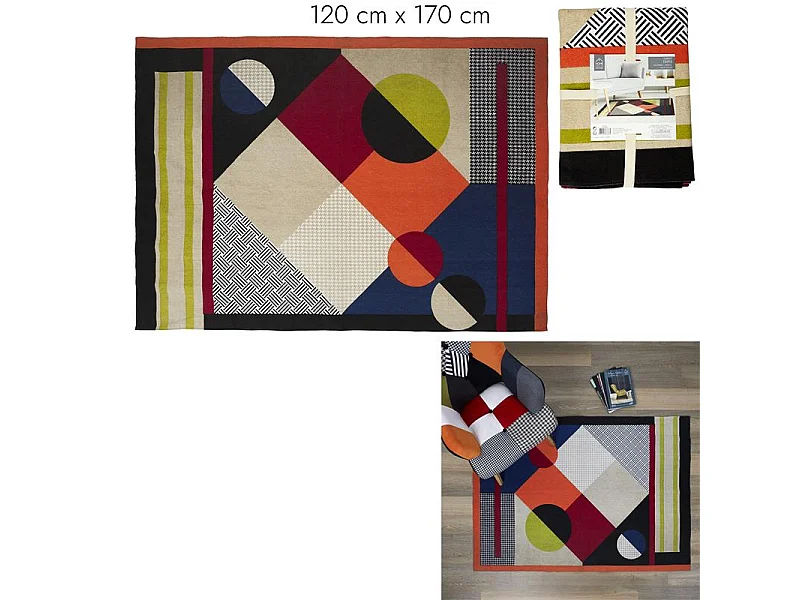 Tapis Patchwork 120x170xcm Multicolore