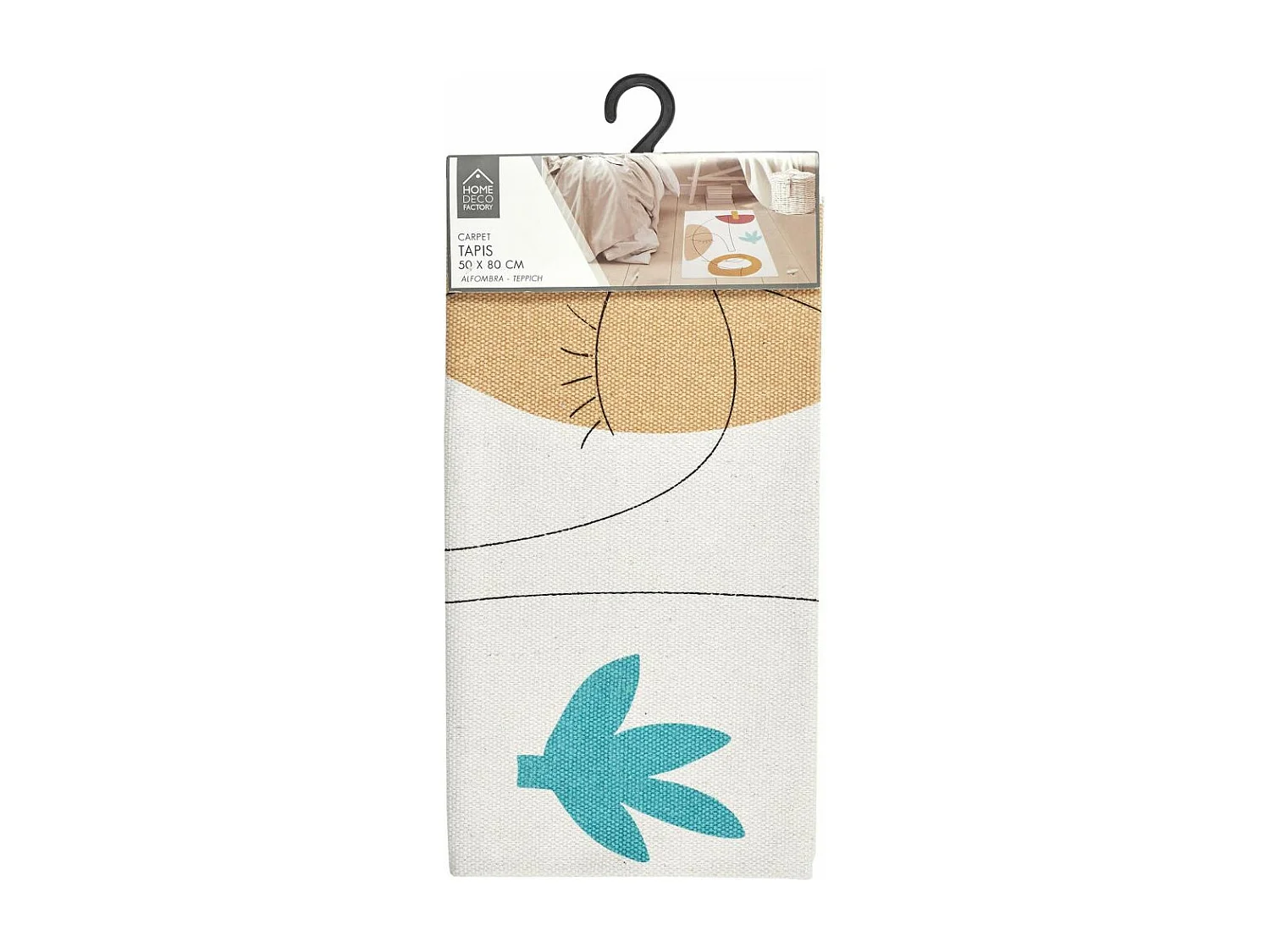 Tapis Déco à Motifs "Arty" 50x80cm Multicolore