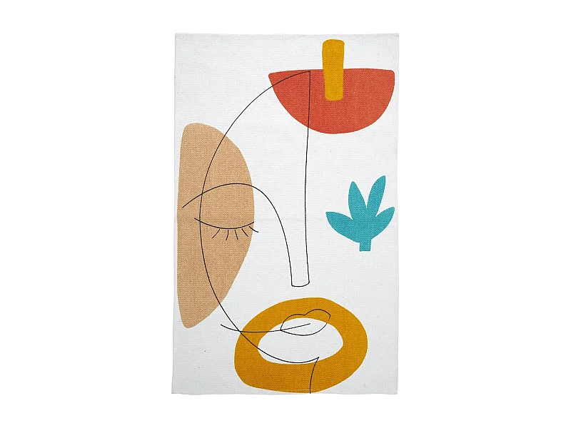 Tapis Déco à Motifs "Arty" 50x80cm Multicolore