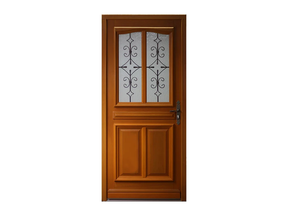 Porte D'Entrée Bois Vitrée, Vauban, H,200Xl,80 P,Gauche Côtes Tableau