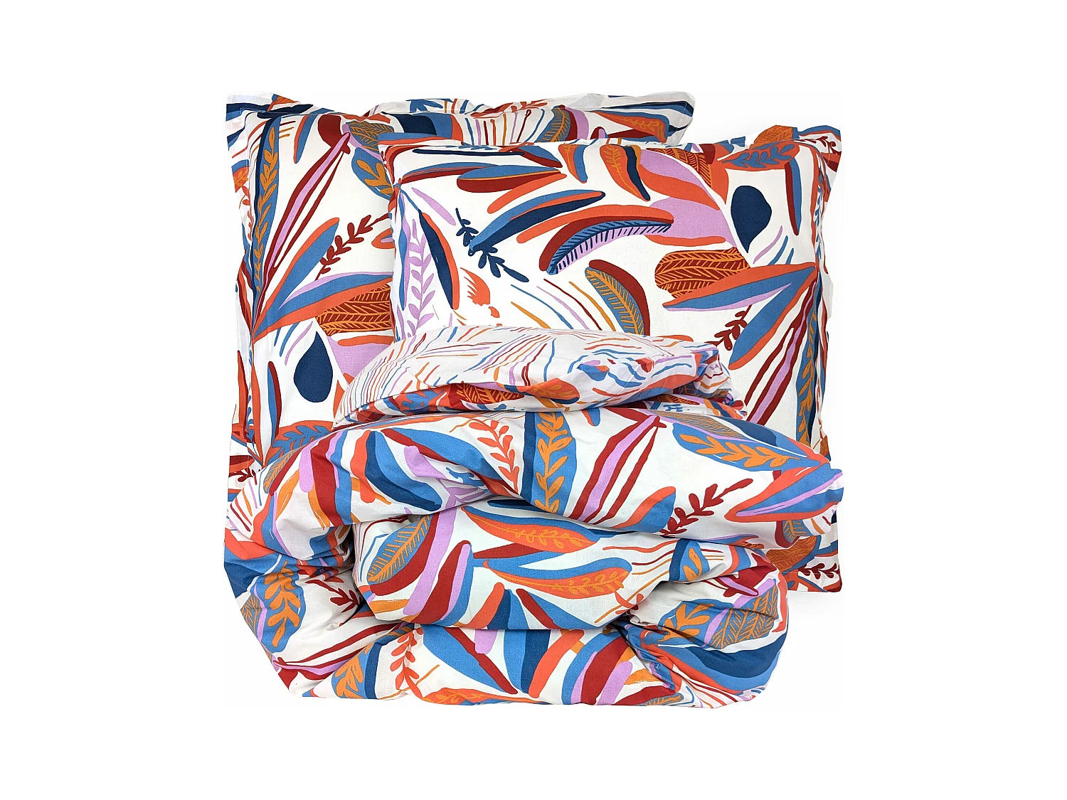 Parure de lit 140x200 cm coton PERROQUET multicolore Salsa 2 pièces