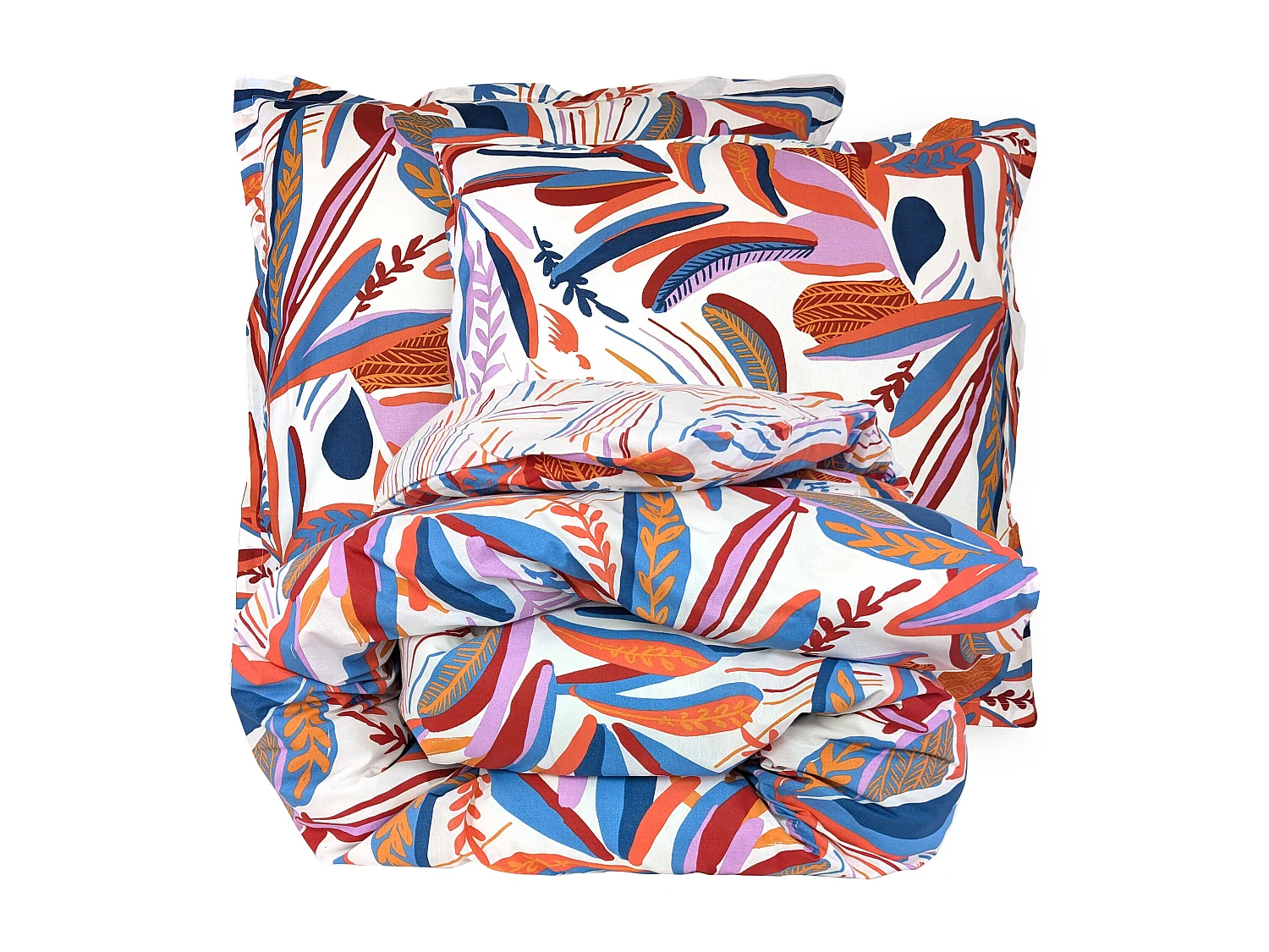 Parure de lit 280x240 cm coton PERROQUET multicolore Salsa 3 pièces