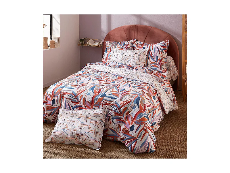 Parure de lit 240x220 cm coton PERROQUET multicolore Salsa 3 pièces