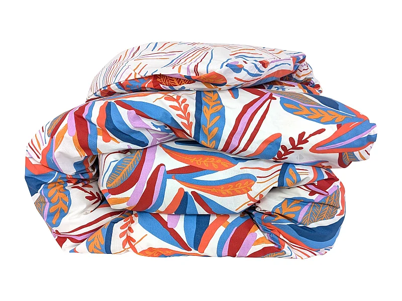 Housse de couette 140x200 cm coton PERROQUET multicolore Salsa