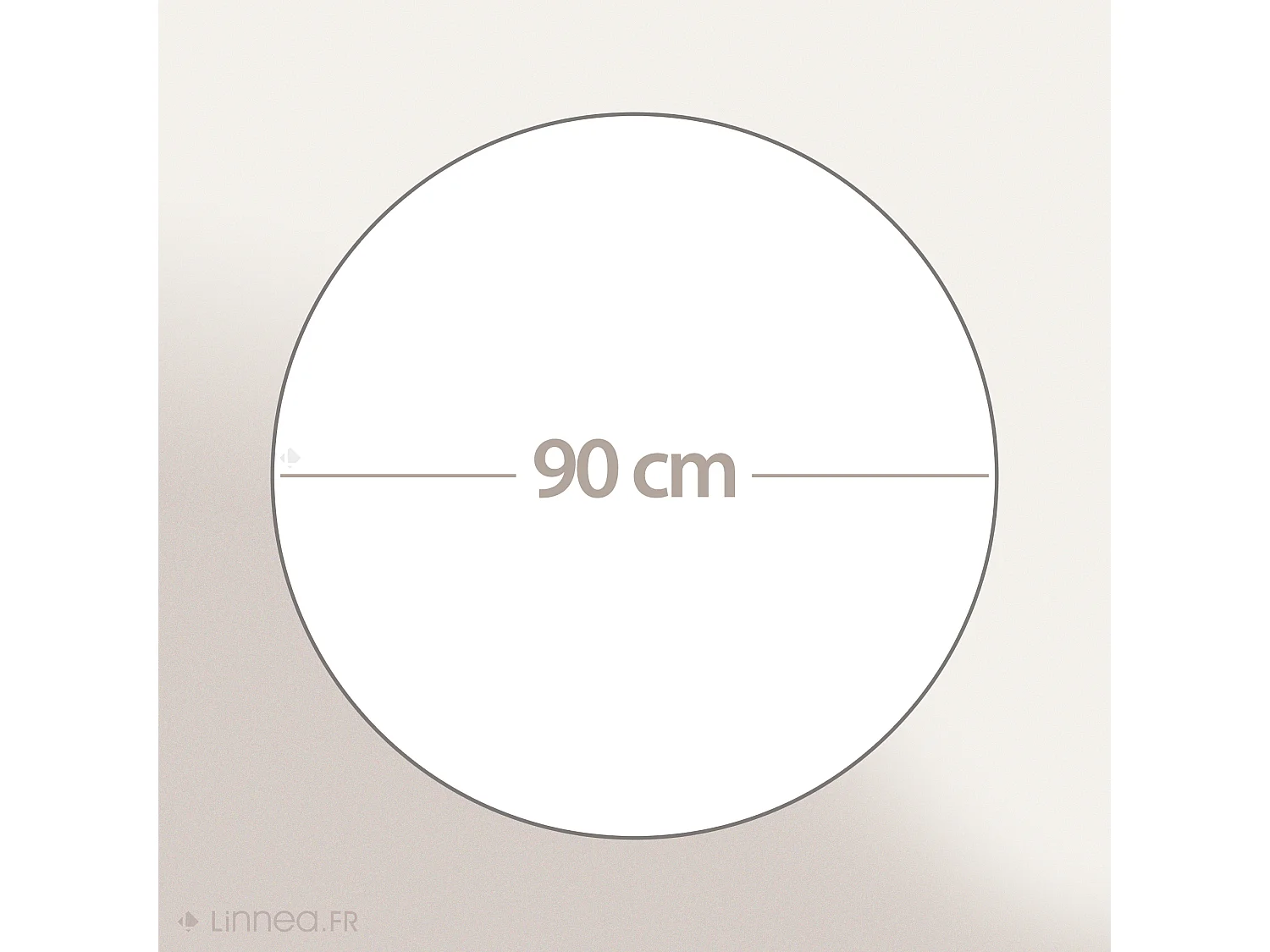 Tapis de salon rond 90 cm PATIO blanc motif géométrique mandala vert