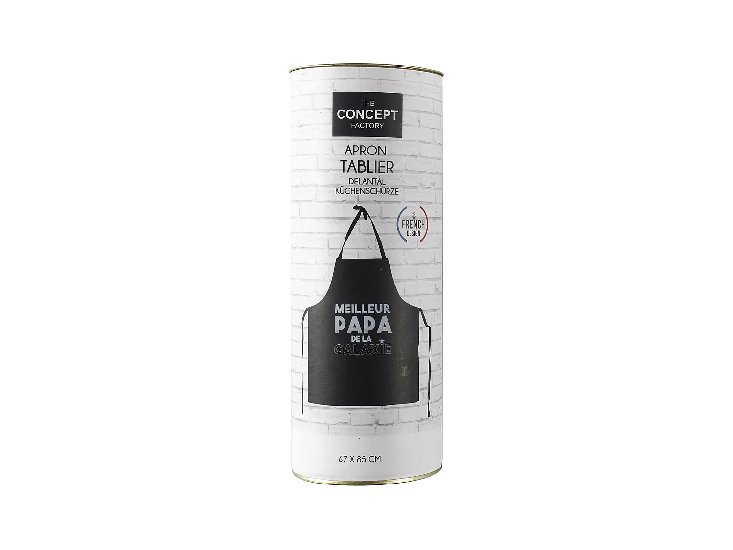 Tablier de cuisine PATERNO noir "Meilleur papa de la galaxie"
