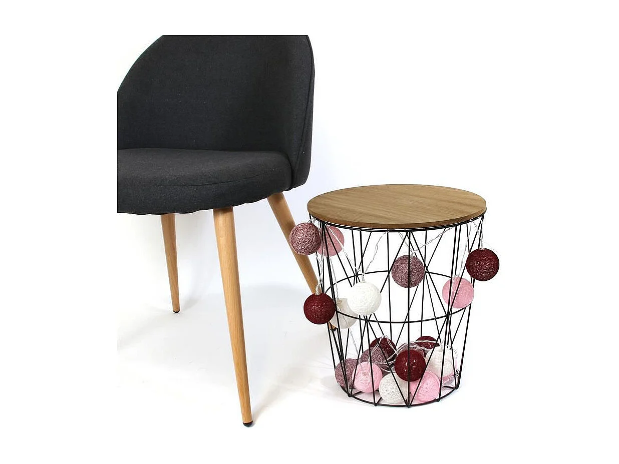 Guirlande Lumineuse à Led "20 Boules" 372cm Bordeaux