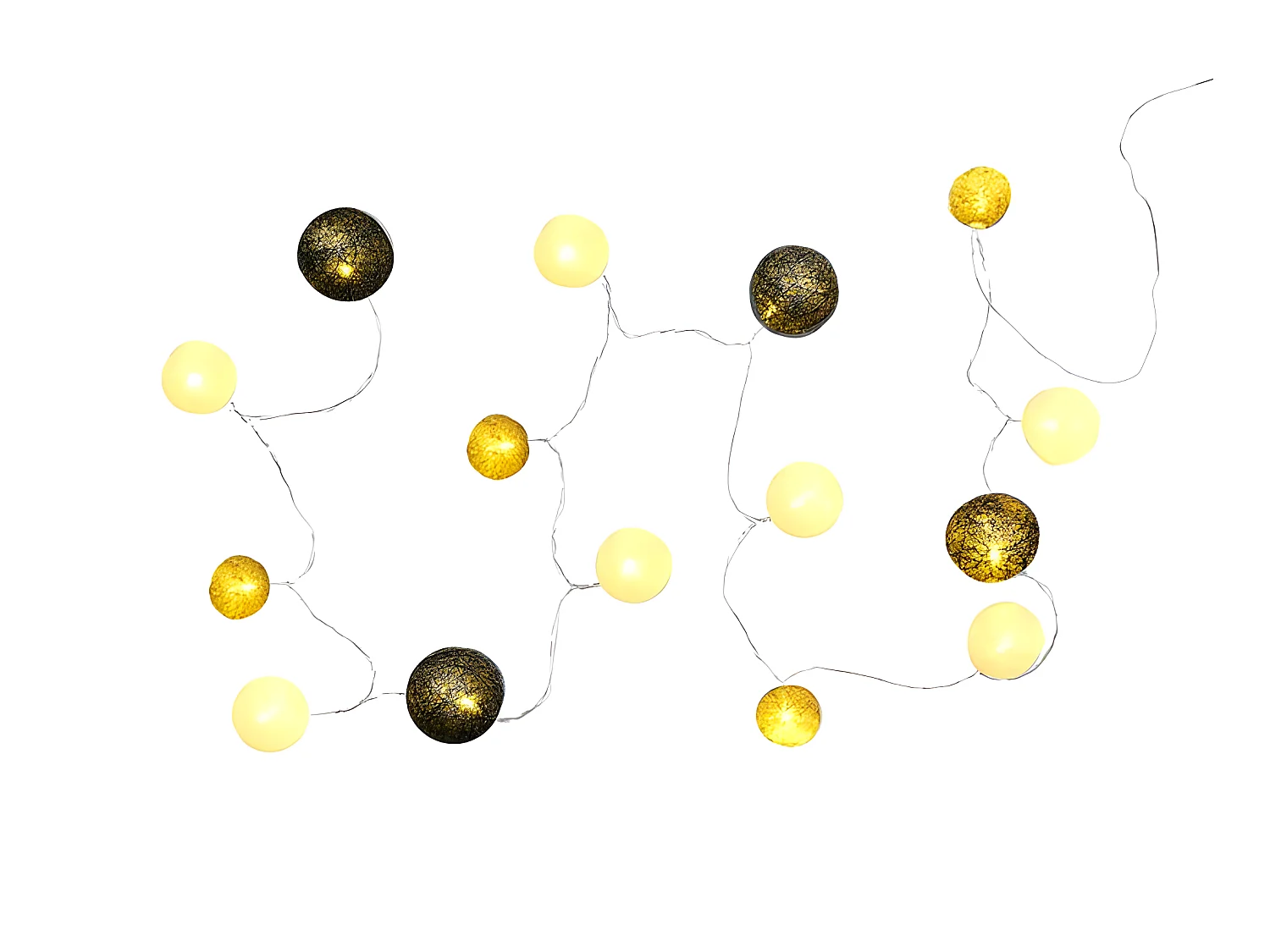 Guirlande Lumineuse Led "Boule" 360cm Gris