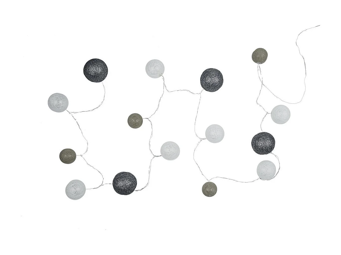 Guirlande Lumineuse Led "Boule" 360cm Gris