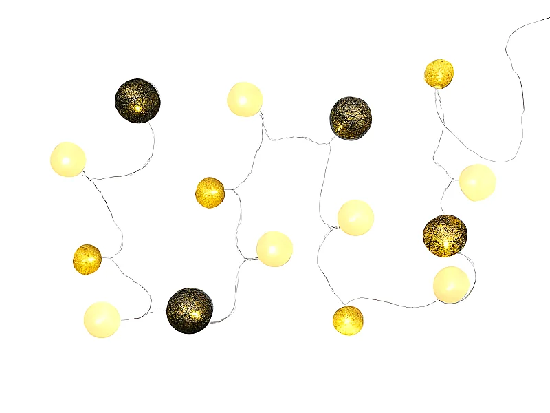 Guirlande Lumineuse Led "Boule" 360cm Gris