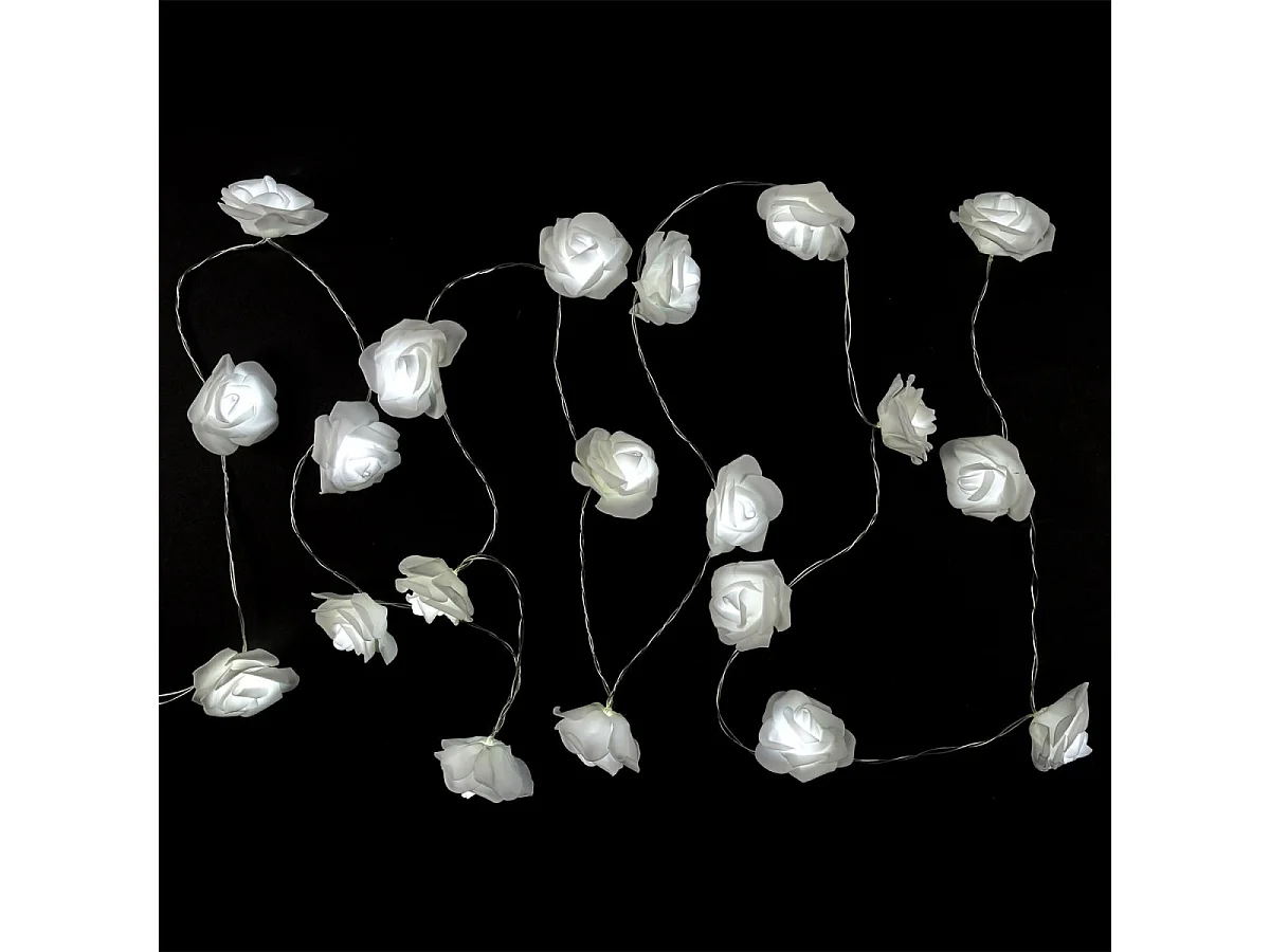 Guirlande Lumineuse 10 LED "Rose" 180cm Blanc