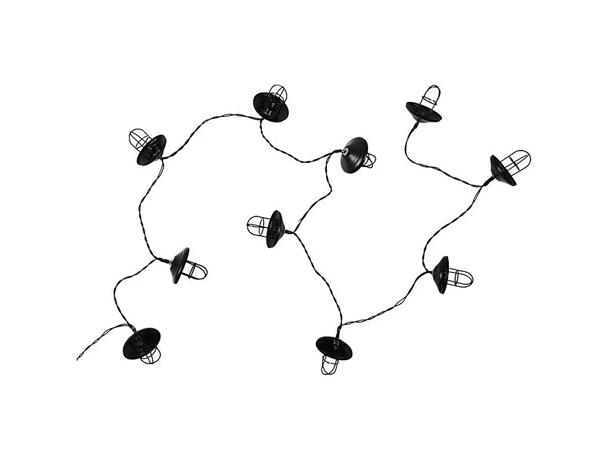 Guirlande Lumineuse 10 LED "Lanterne" 192cm Noir
