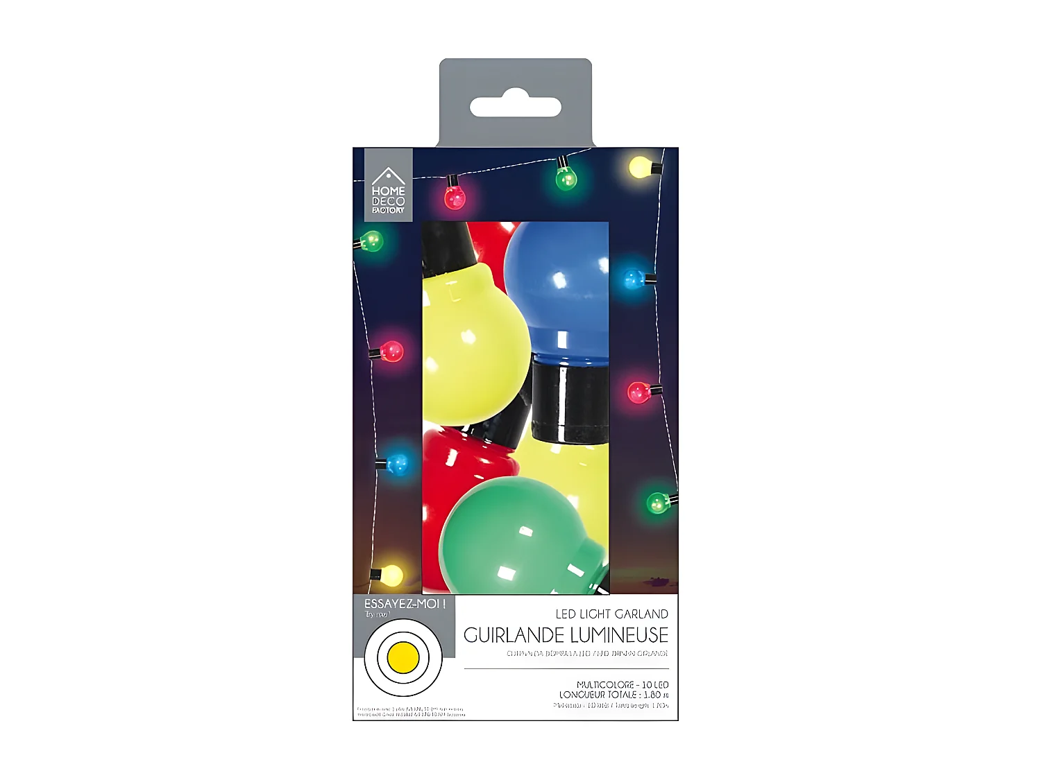 Guirlande Lumineuse Led "Boules" 180cm Multicolore