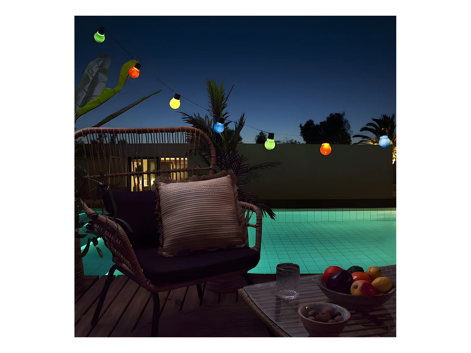 Guirlande Lumineuse Led "Boules" 180cm Multicolore